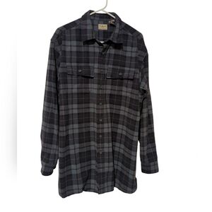 Vintage LL Bean Men’s Blue Plaid Flannel Button Down Shirt Size XLT -604